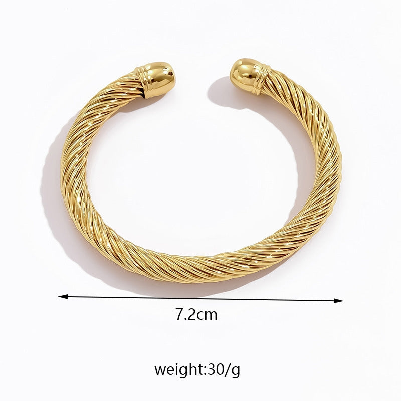 Original Design Geometric Open Cuff Women's Bangle Bracelet