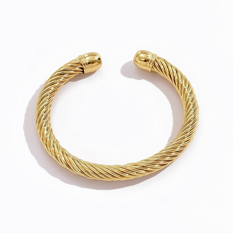 Original Design Geometric Open Cuff Women's Bangle Bracelet