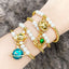 Starry Sky Moon & Planet Pearl Beaded Zircon Bracelet - 18k Gold Plated Copper, Women's Fashion Jewelry