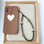 Pastoral Bamboo Acrylic Glass Phone Charm with Tulip Pendant