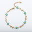 Daisy Dolphin Stainless Steel Bracelet Set with Colorful Enamel and 18k Gold Plating