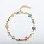 Daisy Dolphin Stainless Steel Bracelet Set with Colorful Enamel and 18k Gold Plating