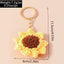 Pastoral Sunflower Knit Zinc Alloy Keychain Accessory