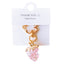 Pastoral Fruit Alloy Keychain with Transparent Strawberry Sakura Charm