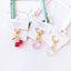 Pastoral Fruit Alloy Keychain with Transparent Strawberry Sakura Charm