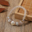 Pastoral Style Pearl and Crystal Beaded Women's Bracelet