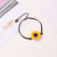 Sunflower and Daisy Leather Rope Bracelet for Women and Friends