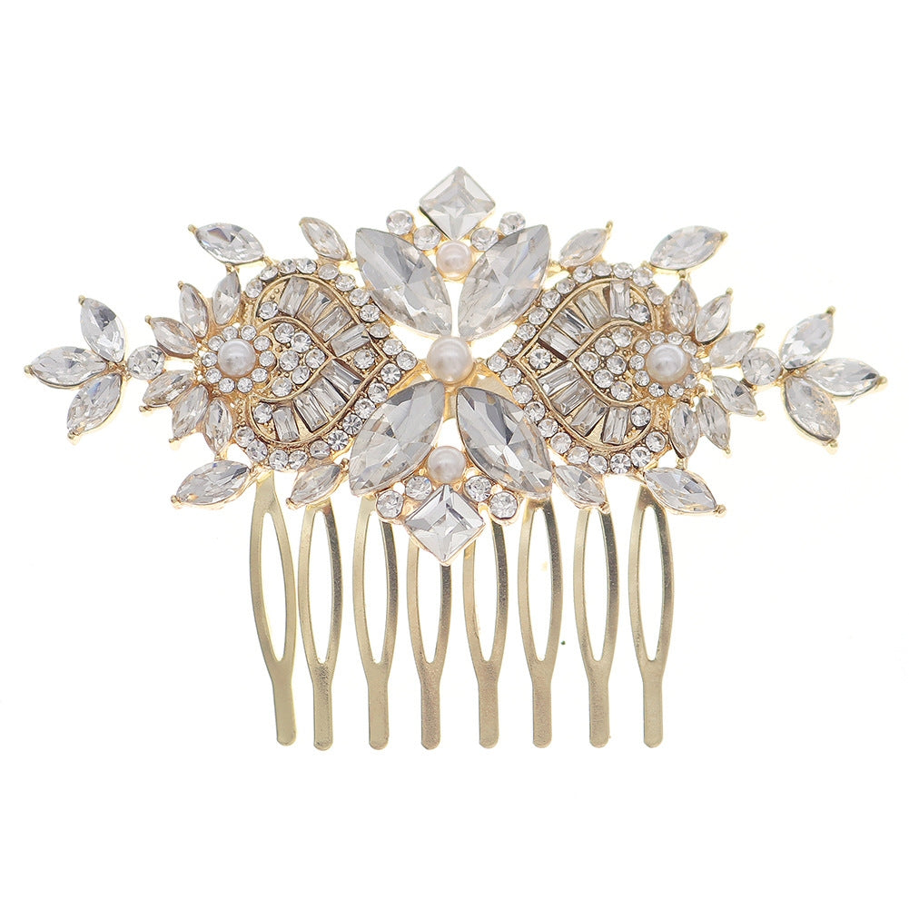 Pearl Rhinestone Vintage Bridal Hair Comb Accessory