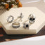 Vintage Playing Card Joint Ring Set - 5 Pieces