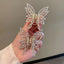 Princess Butterfly Alloy Hair Claw with Artificial Pearls and Rhinestones