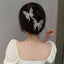 Princess Butterfly Alloy Hair Claw with Artificial Pearls and Rhinestones