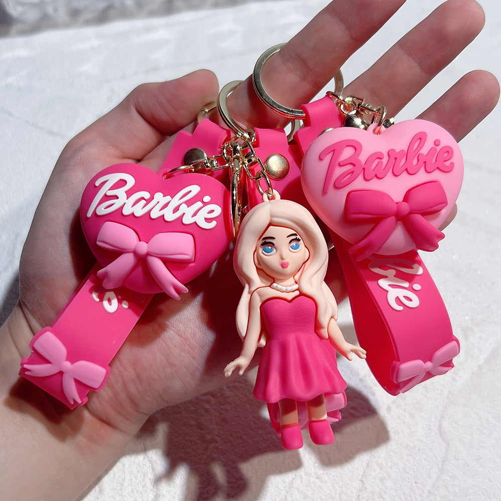 Princess Cartoon Style Bowknot Coin Purse Keychain Pendant