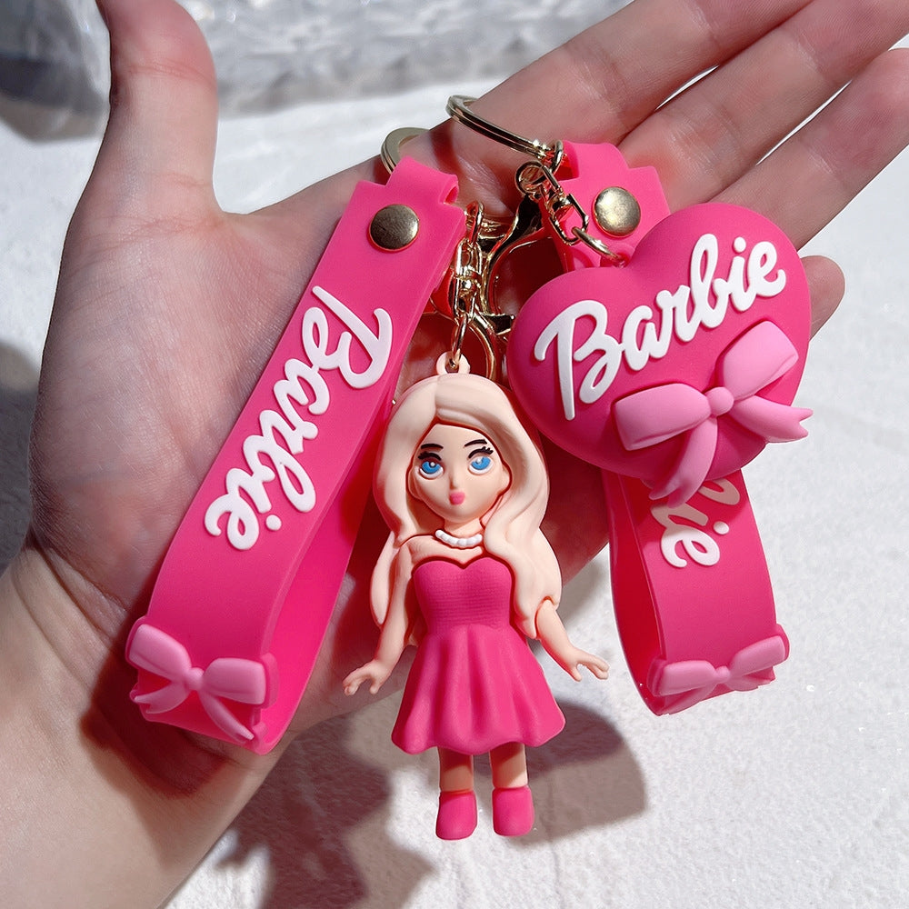 Princess Cartoon Style Bowknot Coin Purse Keychain Pendant