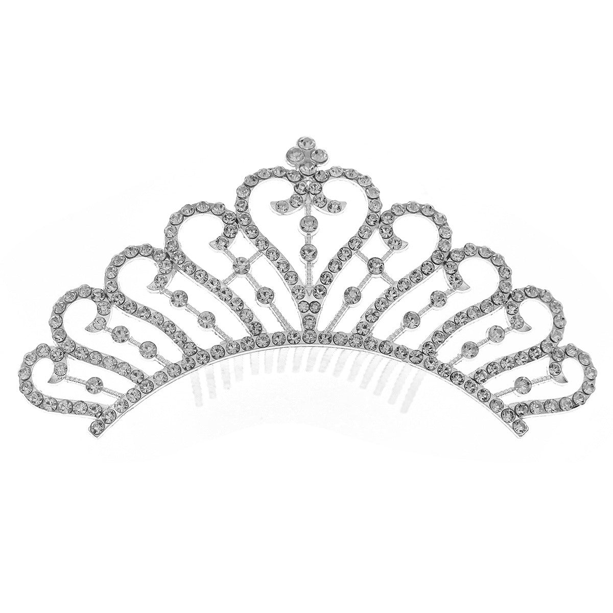 Princess Rhinestone Alloy Crown with Comb for Bridal and Kids