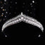 Princess Rhinestone Gemstone Bridal Tiara with Pearl Accents