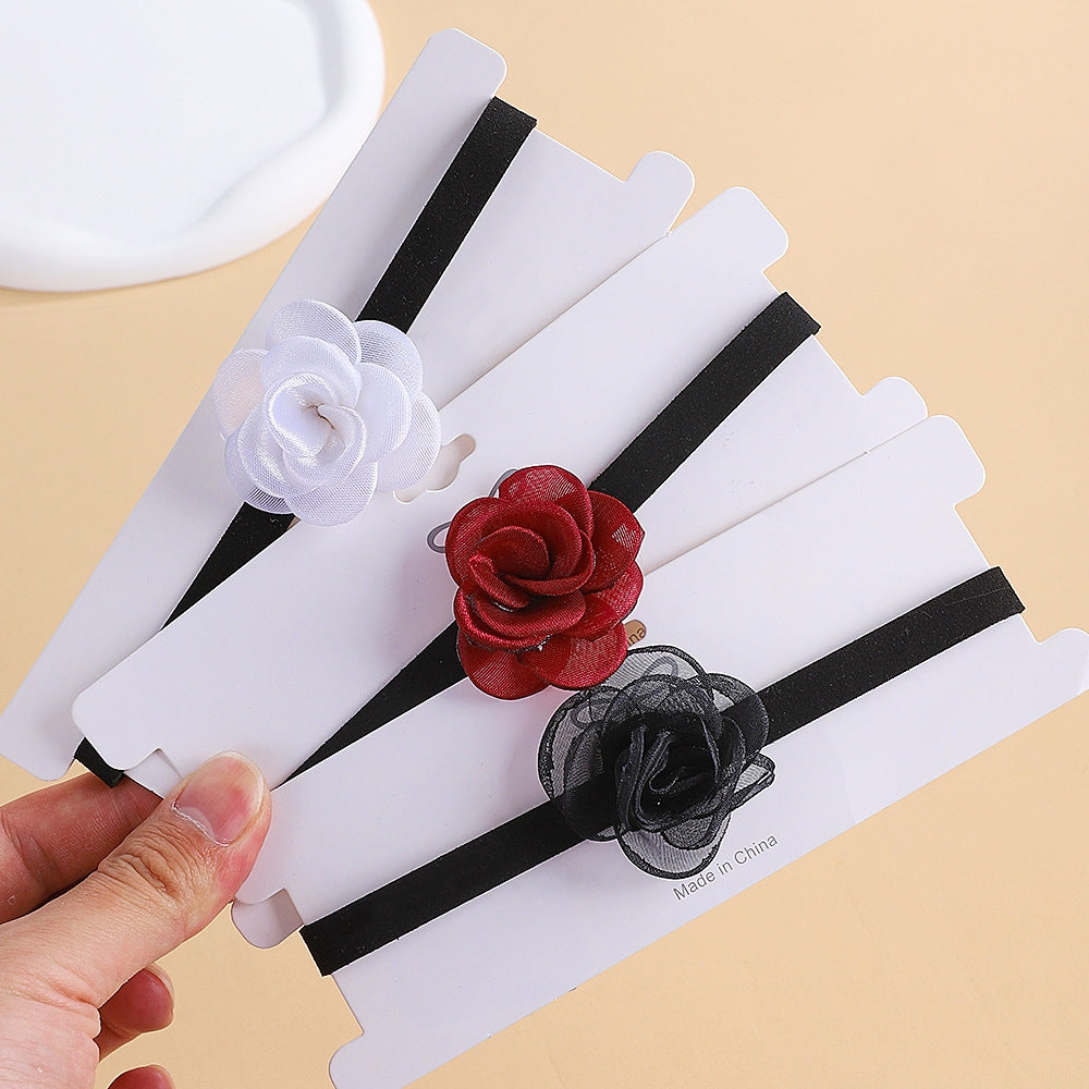 Princess Vintage Rose Floral Choker Necklace for Women