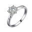 Pt950 Plated Platinum Moissanite Diamond Ring with Classic Micro Inlaid Hearts and Arrows Six Claw Design