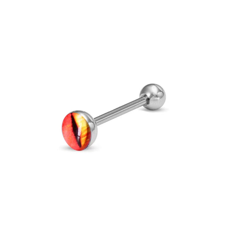 Punk Devil's Eye Multi-Color Stainless Steel Tongue Stud Jewelry