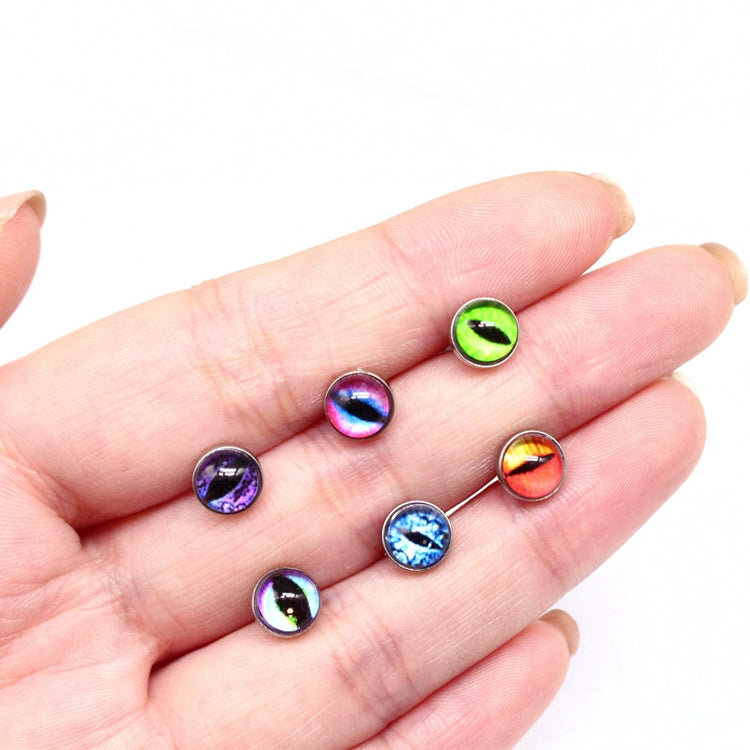 Punk Devil's Eye Multi-Color Stainless Steel Tongue Stud Jewelry