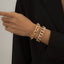 Punk Geometric Thick Chain Bracelet Set - Women's Hip Hop Metal Jewelry