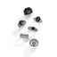 Punk Geometric Skull Crystal Alloy Ring Set - 6 Pieces