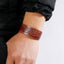 Punk Geometric PU Leather Men's Bracelet with Embossed Vintage Cowhide Design