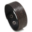 Punk Geometric PU Leather Men's Bracelet with Embossed Vintage Cowhide Design