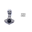 Punk Thor's Hammer Stainless Steel Skull Gem Men's Pendant Necklace