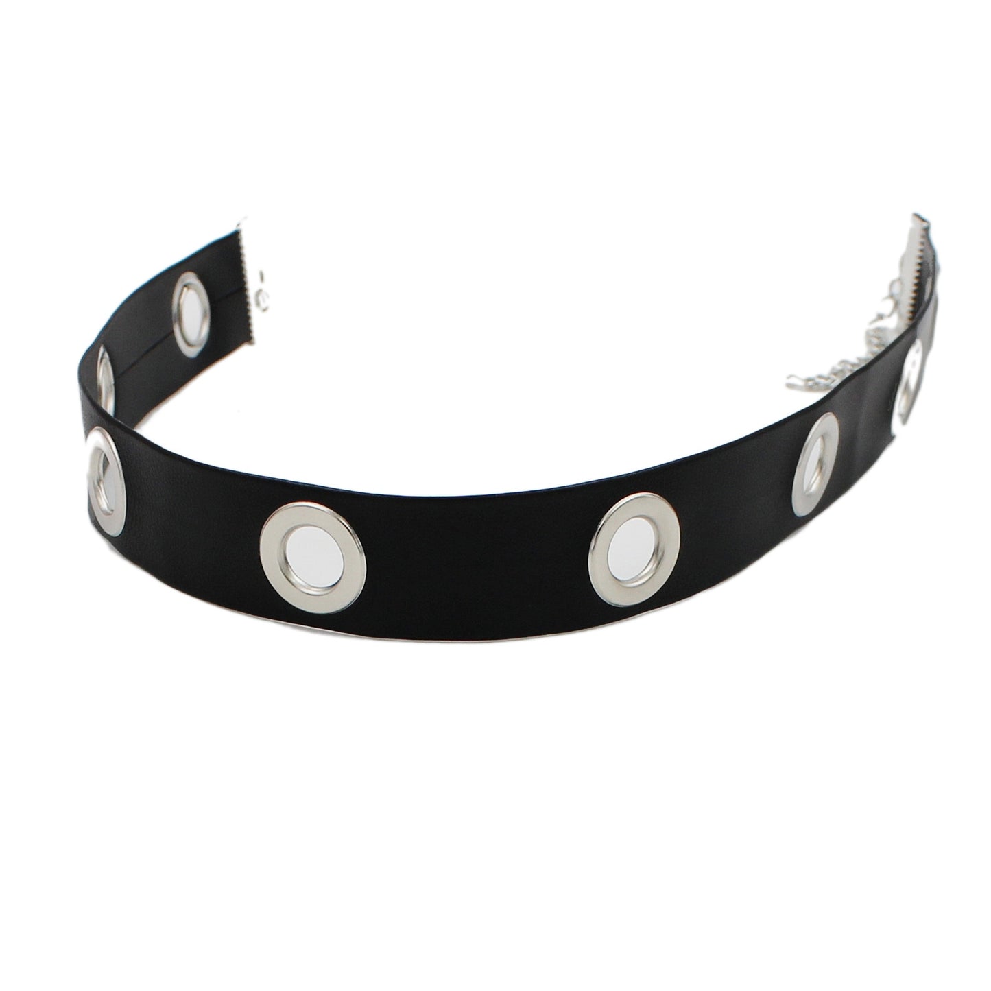 Punk Style Hollow Out PU Leather Choker Necklace for Women