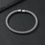 Punk Style Oval Stainless Steel Mesh Elastic Open Cuff Bangle