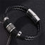 Men's Punk Style Stainless Steel and PU Leather Bracelet