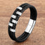 Men's Multi-Layer Punk Streetwear Stainless Steel Buckle Leather Bracelet