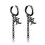 Punk Tassel Chain Love Titanium Steel Non-Pierced Earrings