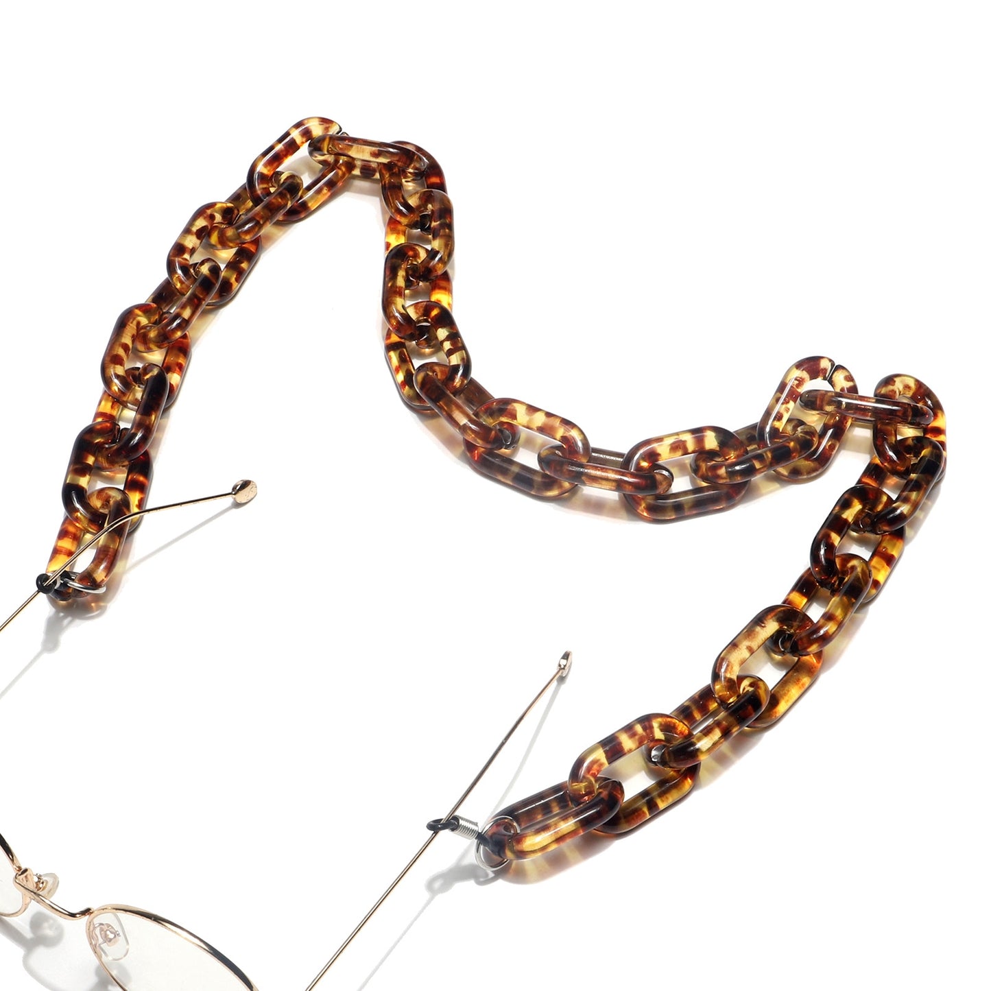 Resin Acrylic Leopard Print Glasses Chain - Simple Retro Fashion Anti-Skid Anti-Lost Design