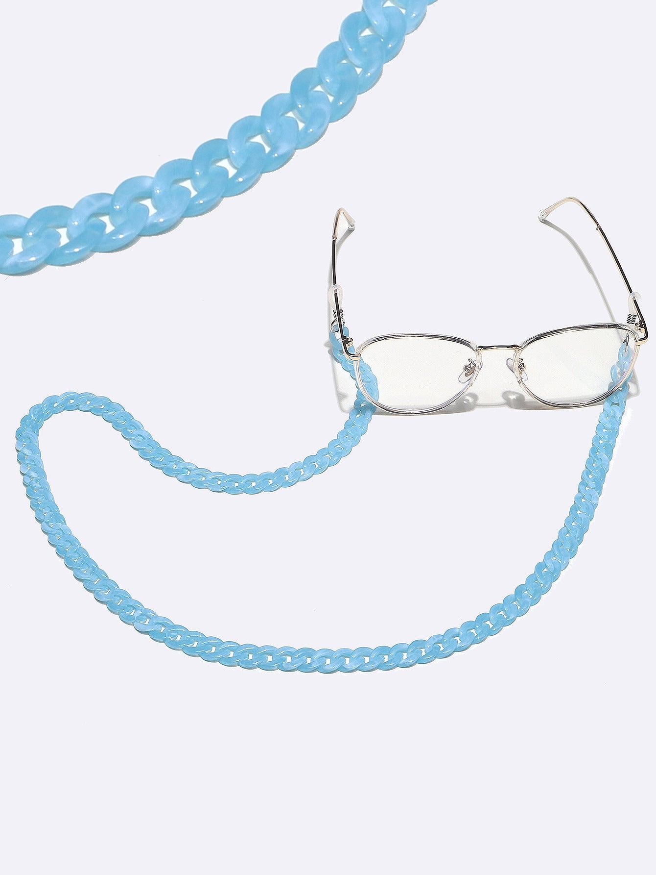 Resin Acrylic Natural Mask & Eyeglasses Chain - Simple Retro Fashion Design