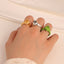 Retro Alloy Crown Frog Ring - Minimalist Cute Design