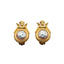 Retro Baroque Angel Pearl Inlay Women's Ear Clips - European Court Style