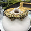 Retro Enamel Inlay Zircon Leopard Design Women's Bangle Bracelet