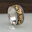 Retro Elephant Couple Ring 925 Two-tone Gold-plated Alloy