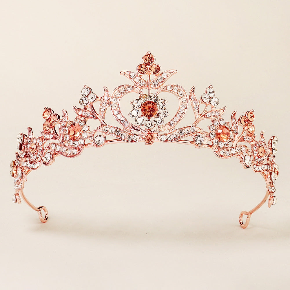 Retro Baroque Bridal Crown Headdress for Wedding Dress Accessories