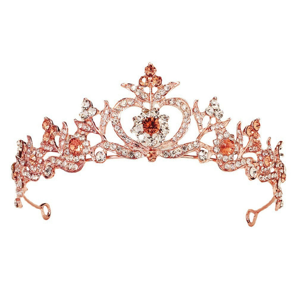 Retro Baroque Bridal Crown Headdress for Wedding Dress Accessories