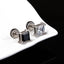 Retro Black Zircon Cross Titanium Steel Stud Earrings for Men