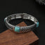 Retro Bohemian Carved Turquoise Women's Bangle Bracelet