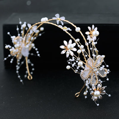 Retro Floral Bridal Headband Wedding Hair Accessories