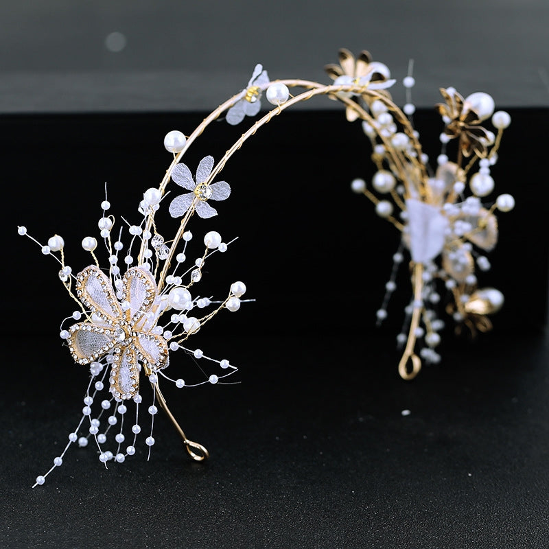 Retro Floral Bridal Headband Wedding Hair Accessories