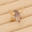 Retro Bohemian Cattle Head Alloy Resin Women's Open Ring