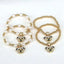 Retro Bear Zircon Inlay Gold Plated Pearl Bracelet