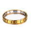 Retro Classic Unisex Stainless Steel Elastic Bangle Bracelet in Gold