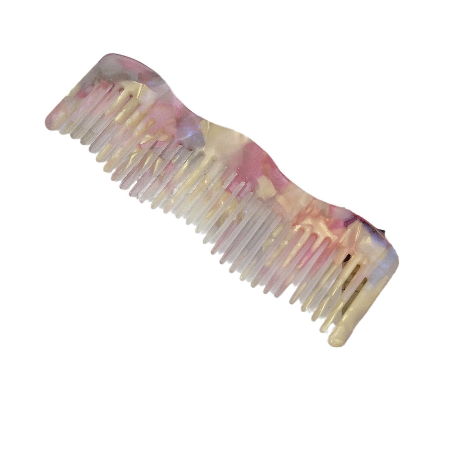 Retro Color Block Acetate Wavy Hair Comb for Women