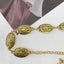 Retro Color Block Alloy Women's Chain Belt - Versatile Korean Style Dress Waist Chain in Gold and Silver